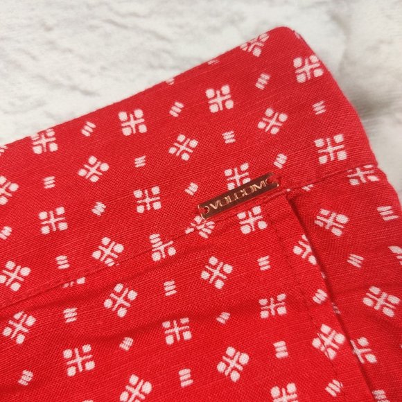Volcom Womens Salt and Sun retro shorts red print high waisted linen red sz XXL - Picture 7 of 7